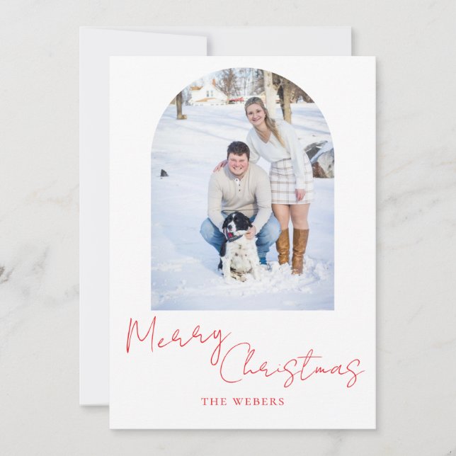 Tarjeta de Navidad Minimalista  (Anverso)