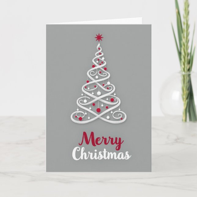 Tarjeta de Navidad Minimalista (Anverso)