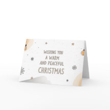 Tarjeta de Navidad minimalista cálida y pacífica A
