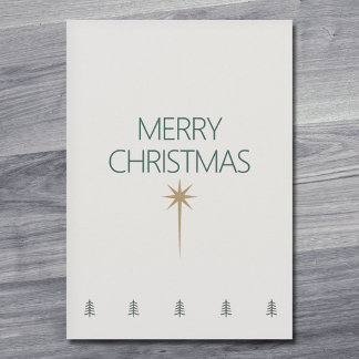 Tarjeta de Navidad minimalista con Estrella Dorada