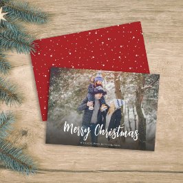 Tarjeta de Navidad Minimalista de puntos rojos Fes