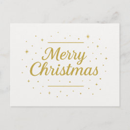 Tarjeta de Navidad minimalista en dorado