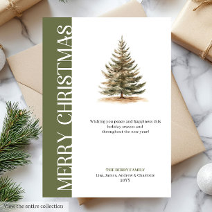 Tarjeta de Navidad minimalista en tonos neutros el
