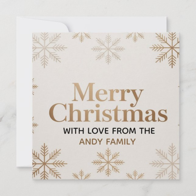 Tarjeta de Navidad Minimalista Moderna (Anverso)