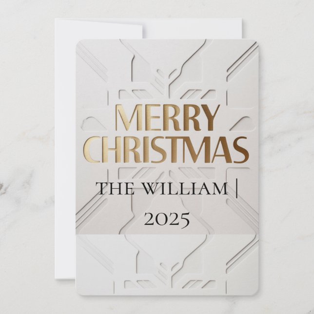 Tarjeta de Navidad Minimalista Moderna (Anverso)