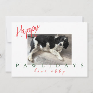 Tarjeta de Navidad minimalista para mascotas