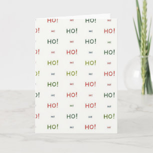 Tarjeta de Navidad Minimalista Patrón HO HO HO