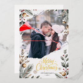 Tarjeta de Navidad Minimalista Personalizada P