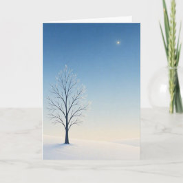 Tarjeta de Navidad minimalista Silent Night Horizo