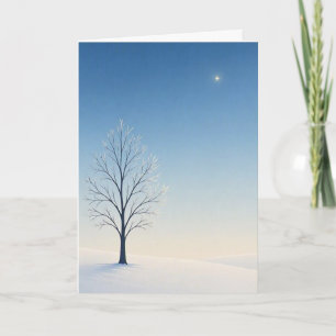 Tarjeta de Navidad minimalista Silent Night Horizo
