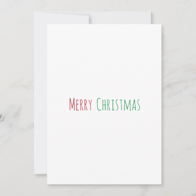Tarjeta de Navidad minimalista simple (Anverso)
