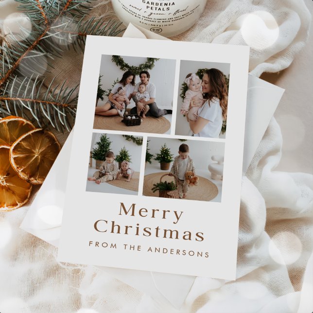 Tarjeta de Navidad Minimalista Simple con Cuatro F (Subido por el creador)