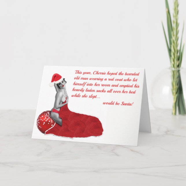 Tarjeta de Navidad modela chistosa grosera (Anverso)