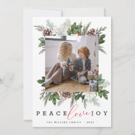 Tarjeta de Navidad moderna 1 Foto Marco de inviern