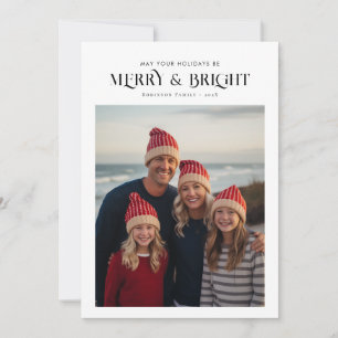 Tarjeta de Navidad moderna alegre y brillante