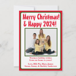 Tarjeta de Navidad moderna con foto