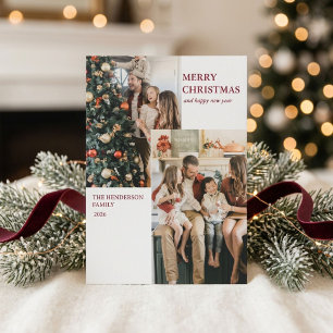 Tarjeta de Navidad moderna con foto