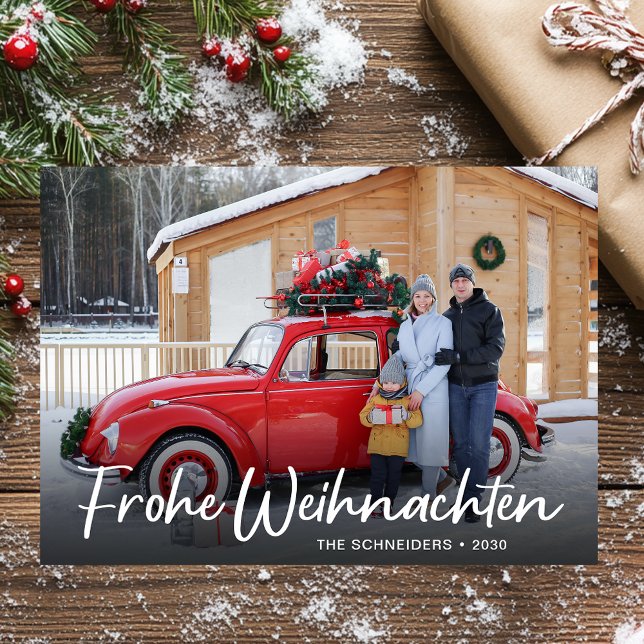 Tarjeta de Navidad moderna con foto (Subido por el creador)