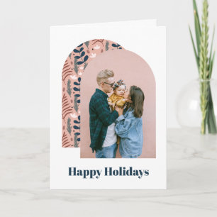 Tarjeta de Navidad moderna con foto personalizada