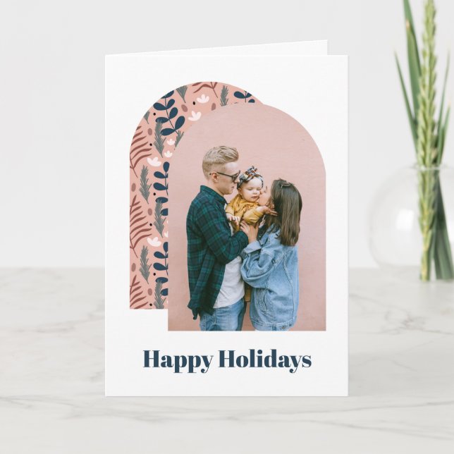 Tarjeta de Navidad moderna con foto personalizada  (Anverso)