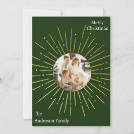 Tarjeta de Navidad moderna con foto y diseño de es