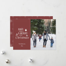 Tarjeta de Navidad moderna con una foto