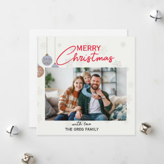Tarjeta de Navidad moderna con una foto