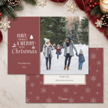 Tarjeta de Navidad moderna con una foto