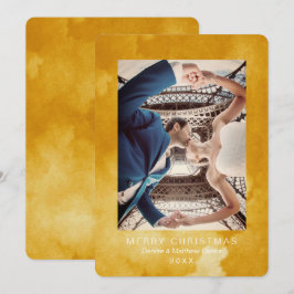 Tarjeta de Navidad moderna de acuarela Ceylon Amar