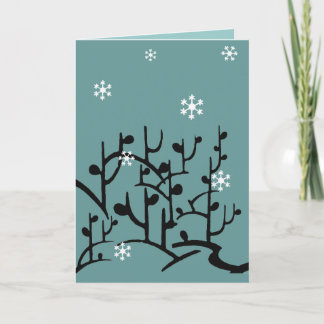 Tarjeta de Navidad moderna de la nieve