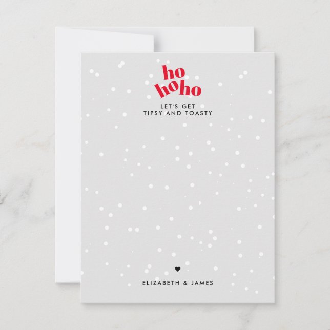 Tarjeta de Navidad Moderna Hohoho (Anverso)