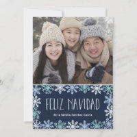 Tarjeta de Navidad moderna Letras