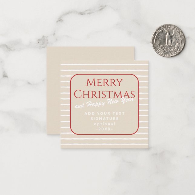 Tarjeta de Navidad moderna pequeña (Anverso/Reverso In Situ)