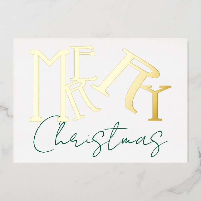 Tarjeta de Navidad moderna simple y elegante (Anverso)