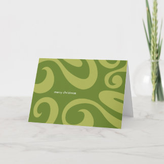 Tarjeta de Navidad moderna - verde