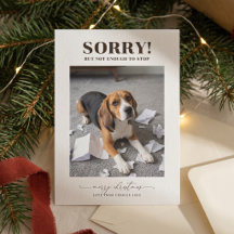Tarjeta de Navidad moderna y divertida con foto de