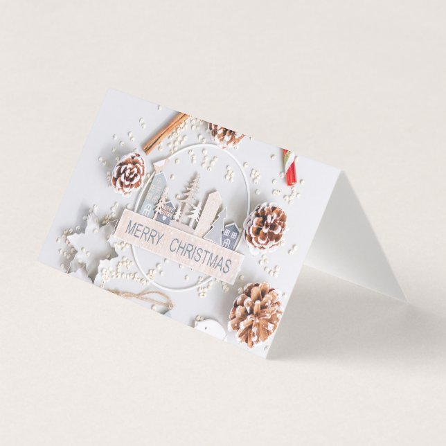 Tarjeta de Navidad Moderna y Elegante – Diseño Clá (Anverso)