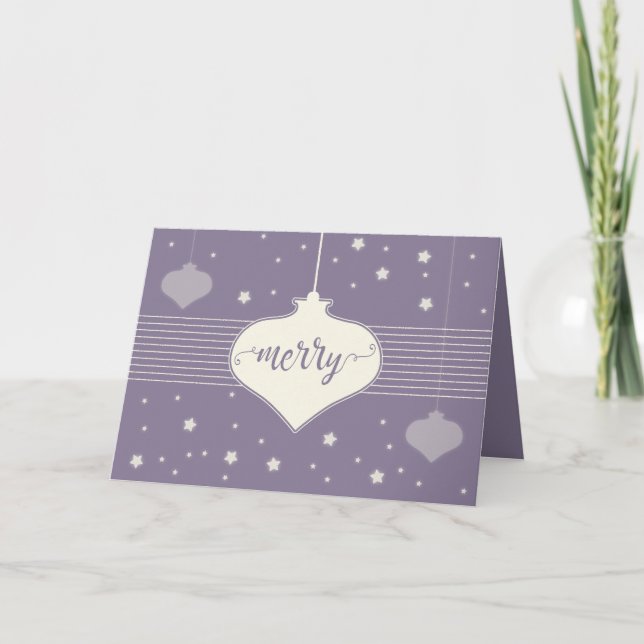 Tarjeta de navidad moderna y elegante retro (Anverso)