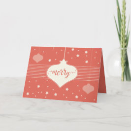 Tarjeta de navidad moderna y elegante retro