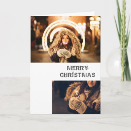 Tarjeta de Navidad Moderna y Festiva