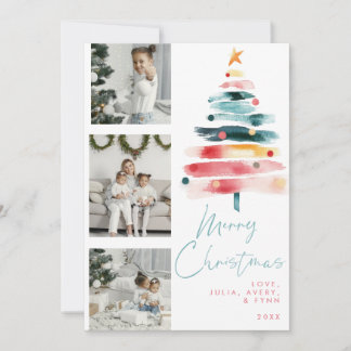 Tarjeta de Navidad moderna y vibrante