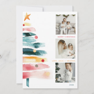 Tarjeta de Navidad moderna y vibrante