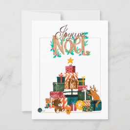 Tarjeta de navidad - Montaña de regalo