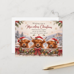 Tarjeta de Navidad Moo-velosa – Navidad de Vaca de