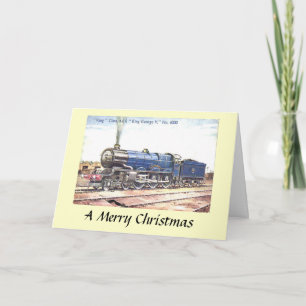 Tarjeta de navidad - Motor de GWR King George V
