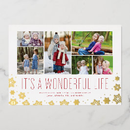 Tarjeta de Navidad MultiFoto con Holografía de 'Es