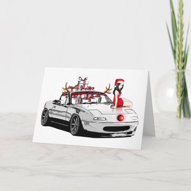 Tarjeta de Navidad MX5 Miata (Anverso)