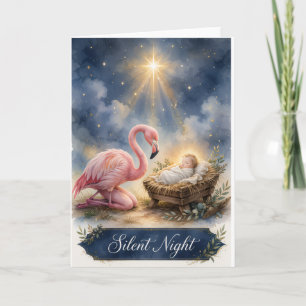 Tarjeta de Navidad Natividad de Flamenco - Noche d