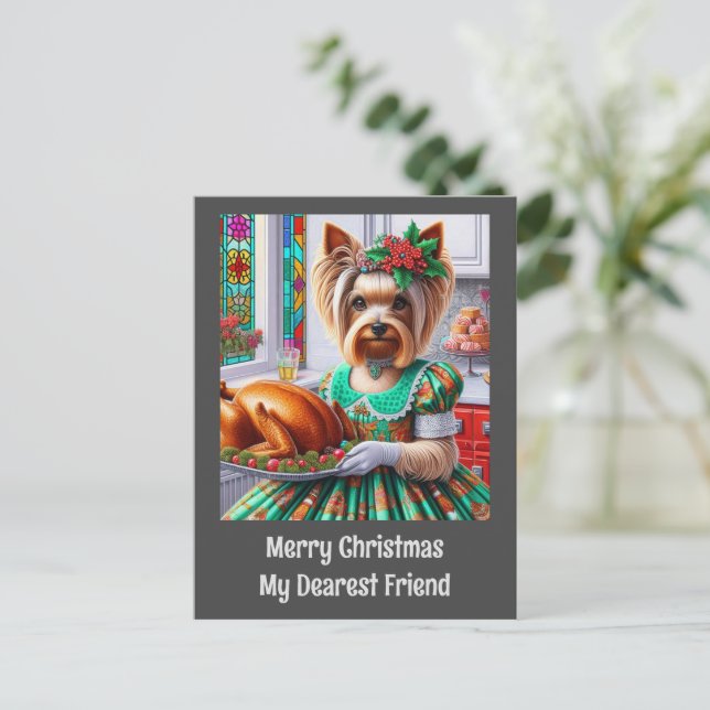 Tarjeta de navidad | Navidad australiana del perro (Anverso de pie)
