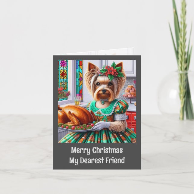 Tarjeta de navidad | Navidad australiana del perro (Anverso)